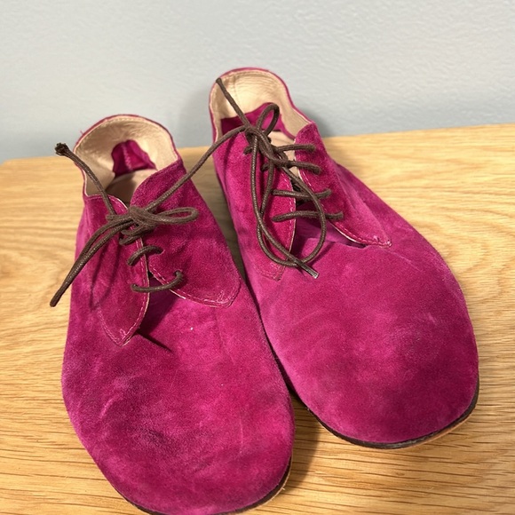 Atika Purple Suede Leather sole loafers size 39 US 9 - Picture 2 of 16